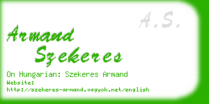 armand szekeres business card